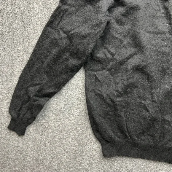 Club Room Sweater Mens Large Black 100% Cashmere 2-Ply Crewneck Long Sleeve Knit - Picture 13 of 14